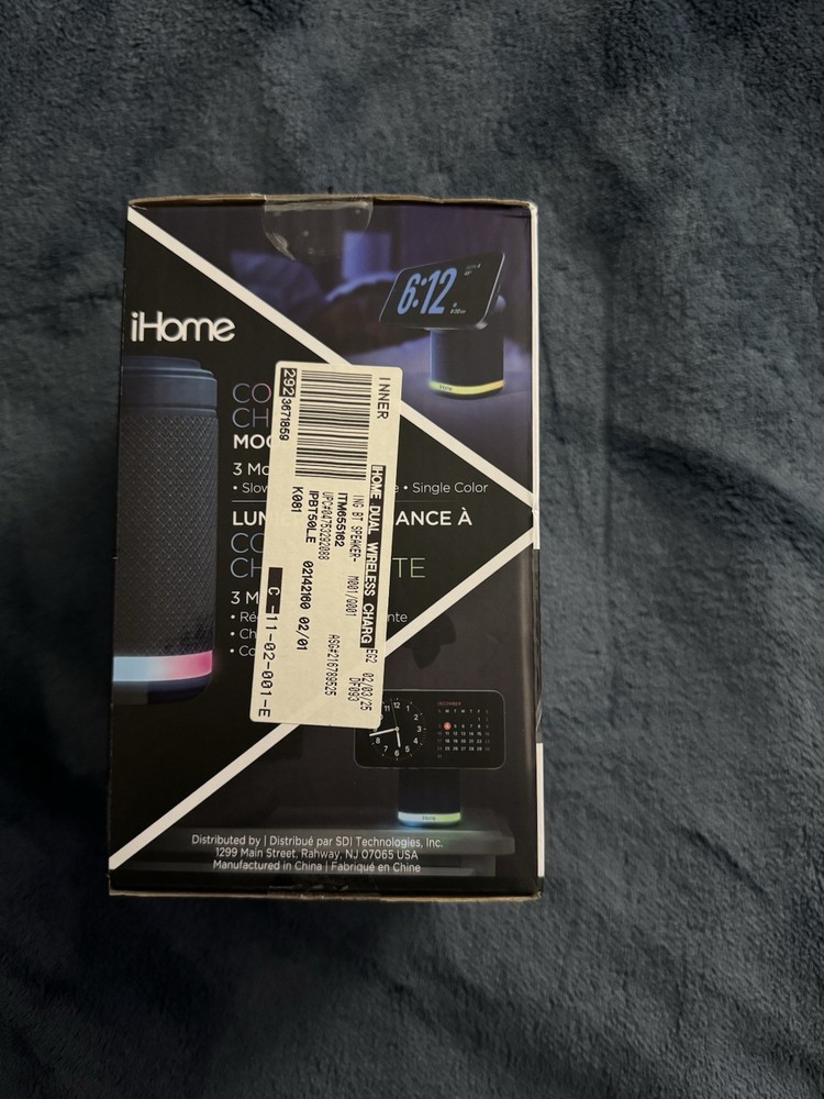 iHome Power Tower Bluetooth Speaker Dual Charging MagSafe Dock Mood Light