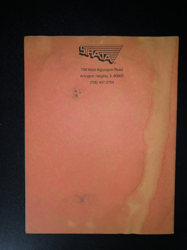 STRATA BOWLING ARCADE MANUAL