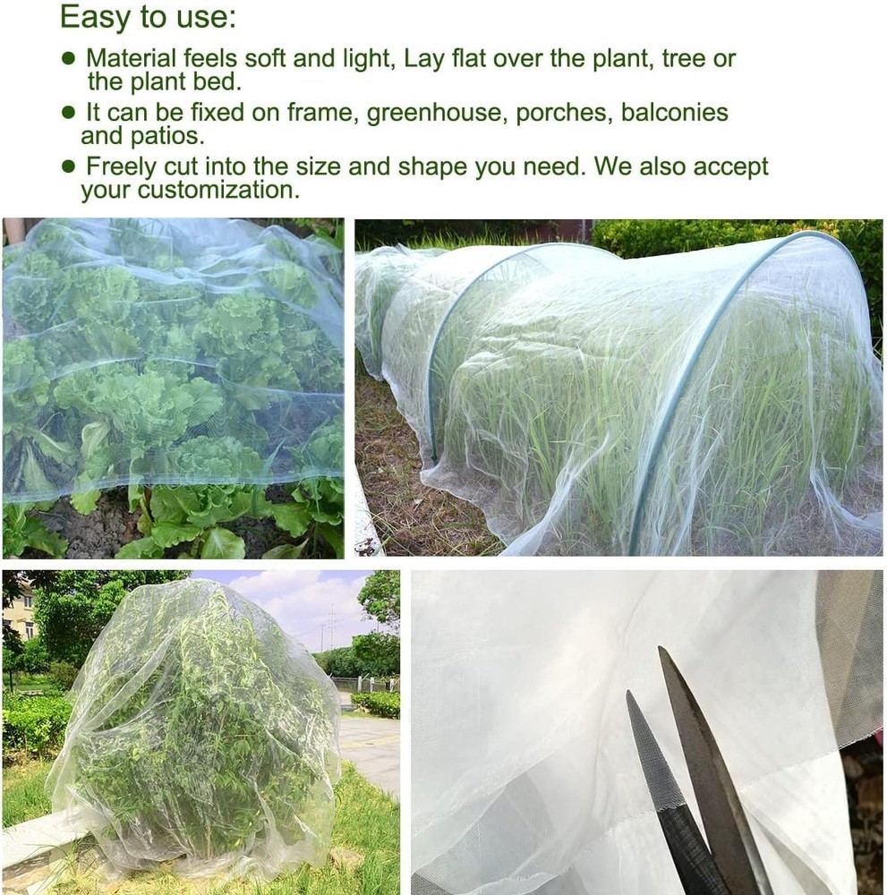 Customizable 5x10ft Fine Mesh Netting for Effective Garden Pest Control