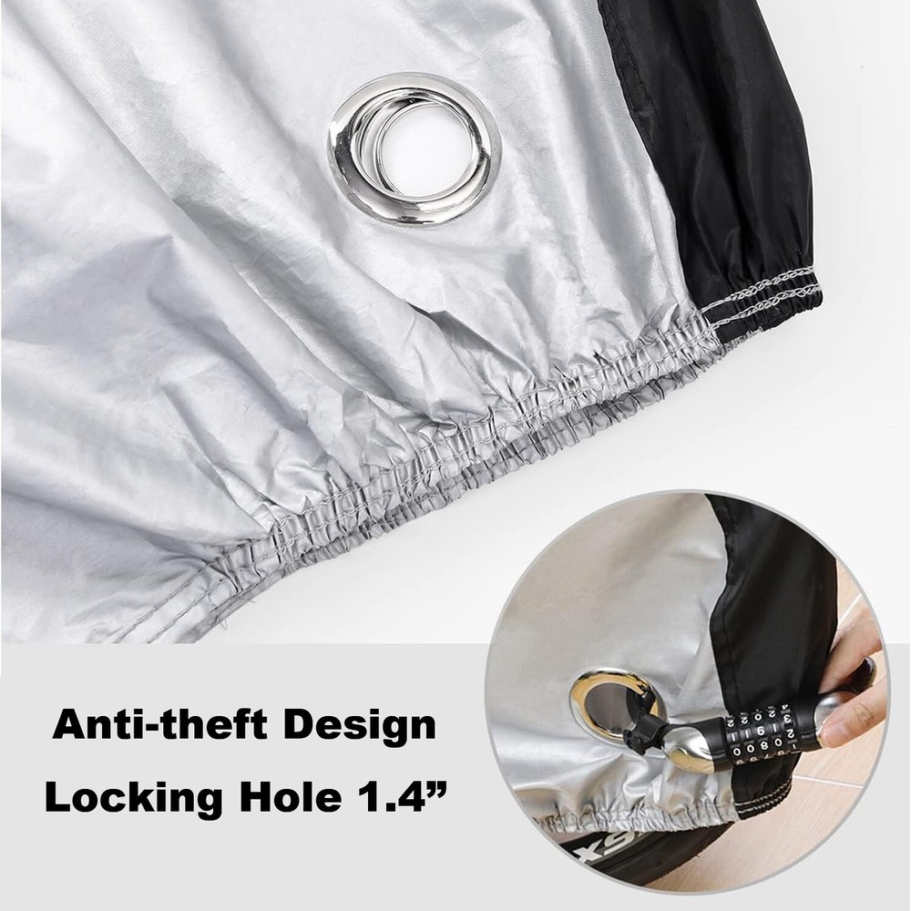 Bicycle Cover Raincoat Dustproof Sunproof Bicycle Protector with Locking Holes