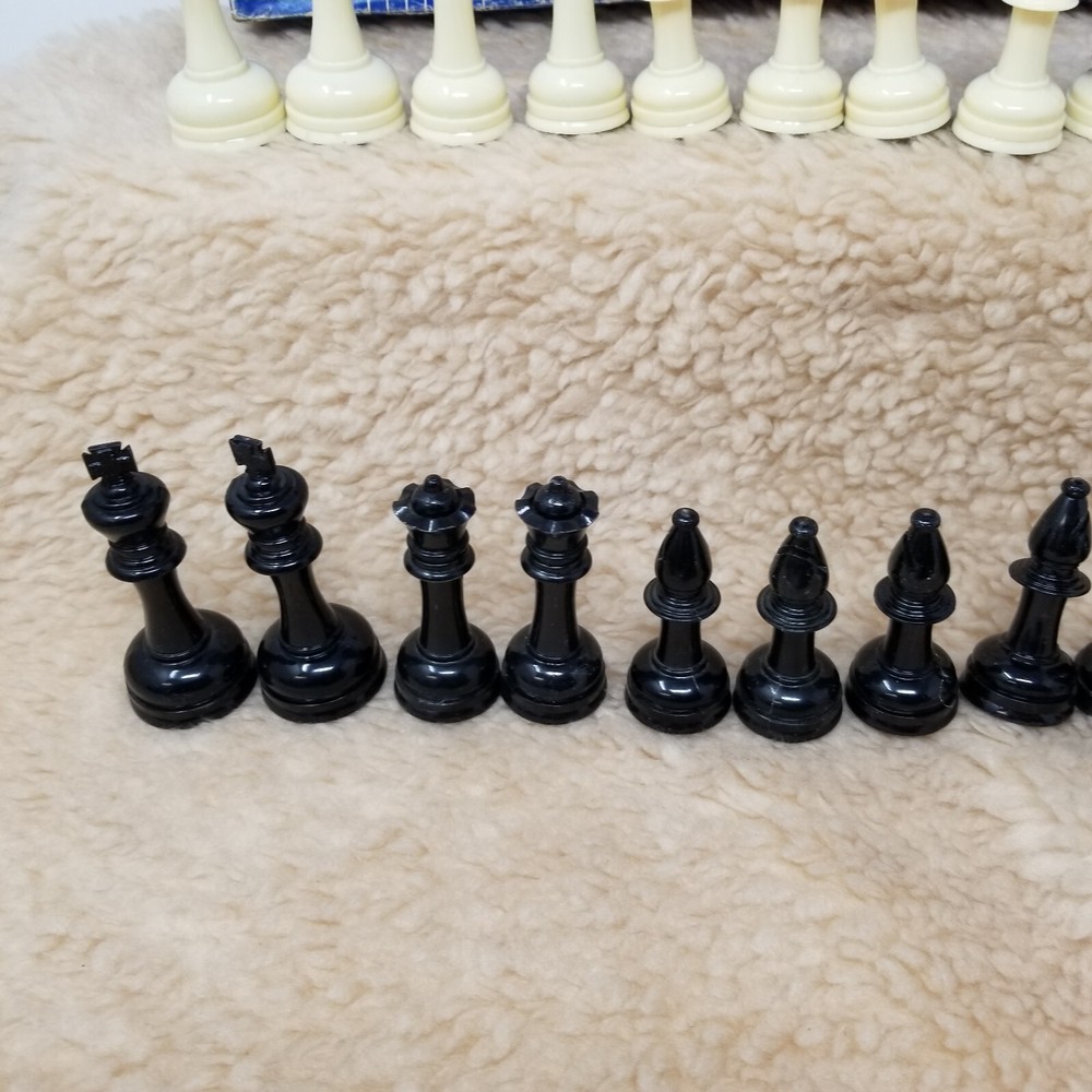 VTG E.S. Lowe Staunton Pattern Tournament Chessmen - 2 Complete Set w/ 1 Box