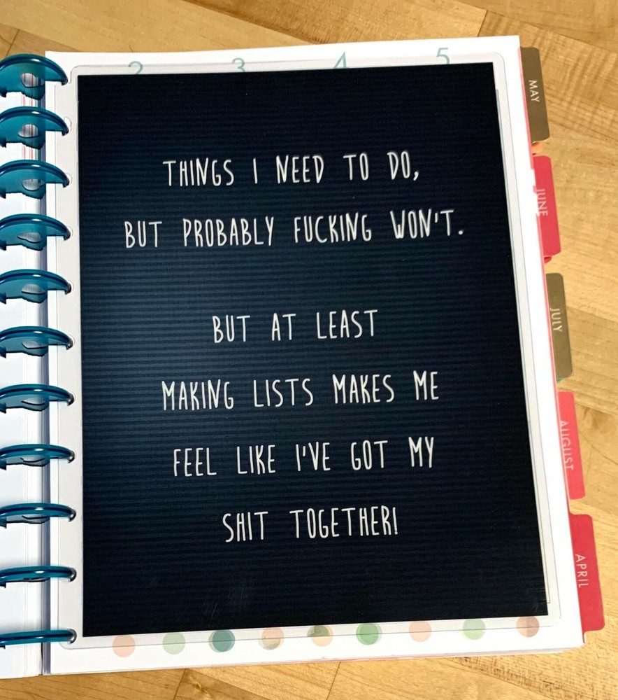 "S**T Together" Mature Language Two-Sided Dashboard 4 use w BIG Happy Planner~