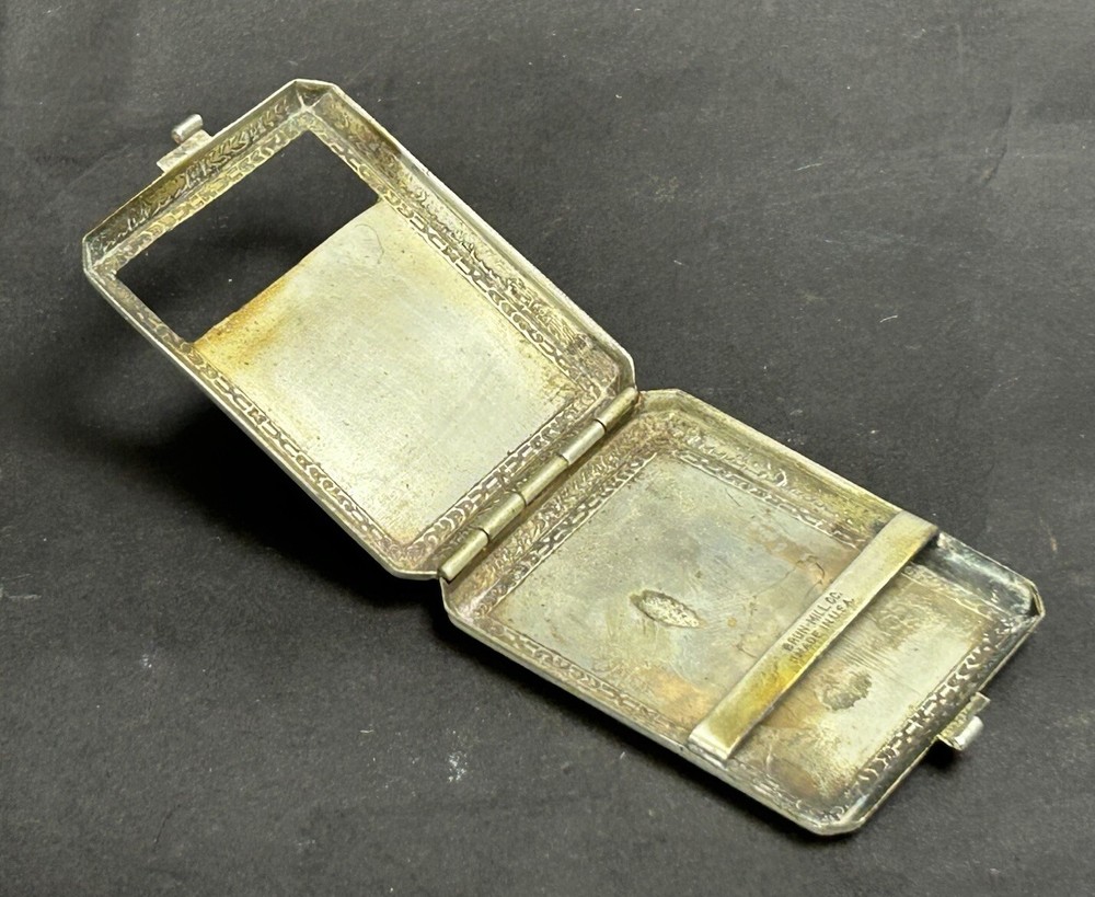Vintage Brun-Mill Silver Match Case Compact