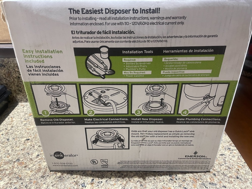 NEW! InSinkErator Evolution 5/8hp Garbage Disposal w/ Sound Seal - Lift & Latch