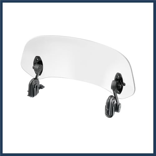 28.5cm Motorcycle Windshield Motorcycle Wind Deflector Clear Lens Adjustable
