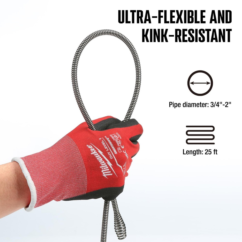 POPULO 25FT Replaceable Cable, Compatible with Electric Drain Silver