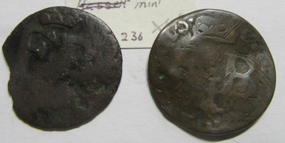 Austrian Netherlands, Ferdinand Coppers x 2 Types & Grade As Pics