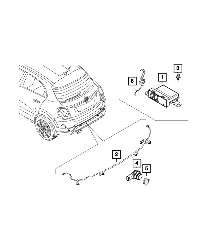 Genuine Mopar Park Assist Sensor 5NE55U3BAA