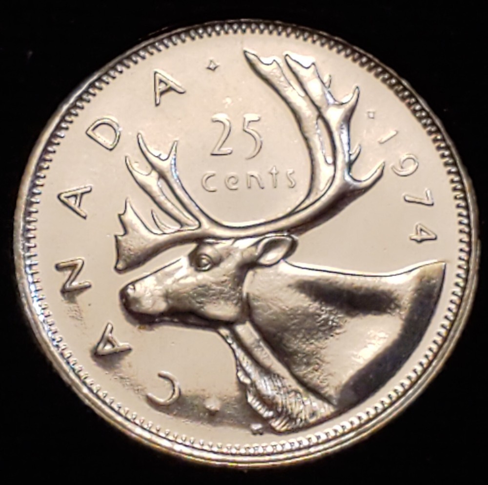 1974 SPECIMEN CANADA 25 Cent Quarter Uncirculated Coin SP UNC