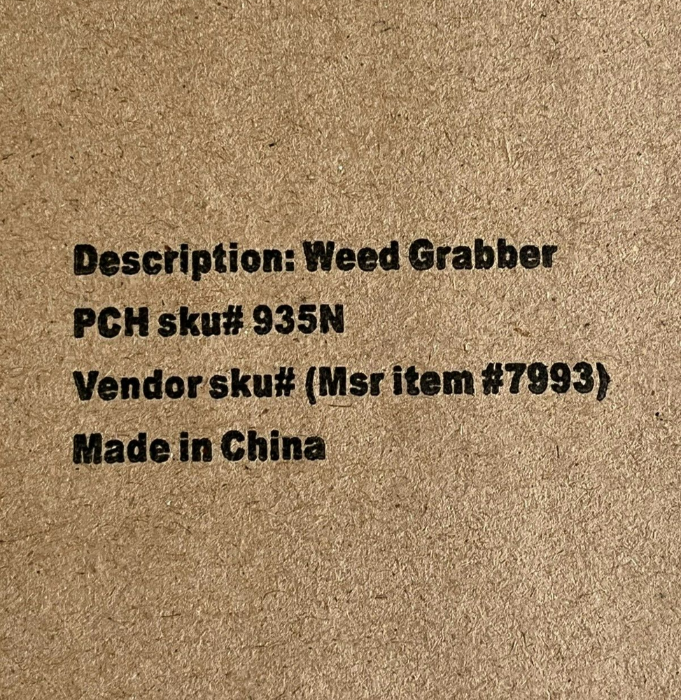 Weed Grabber, About 20" long with Handle, New in box