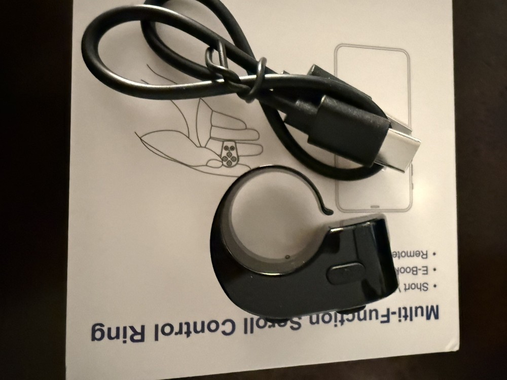 Scrolling Ring Remote Control Page Turner compatible for iPad iPhone & Android