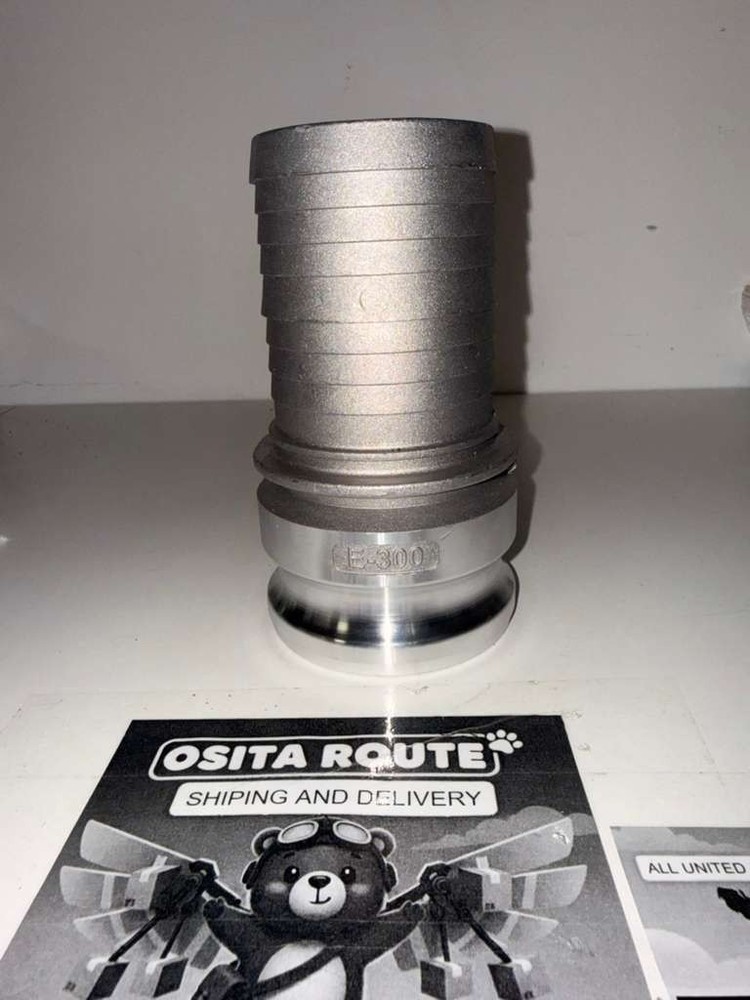 PT PAC E-300 3'' ALUMINUM CAMLOCK CAM & GROOVE TYPE E HOSE BARB ADAPTER