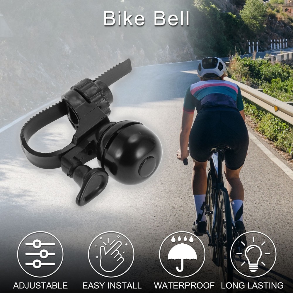 MTB Mountain Bicycle Trigger Bell Retro Crisp Ringing Quick Release Design Black