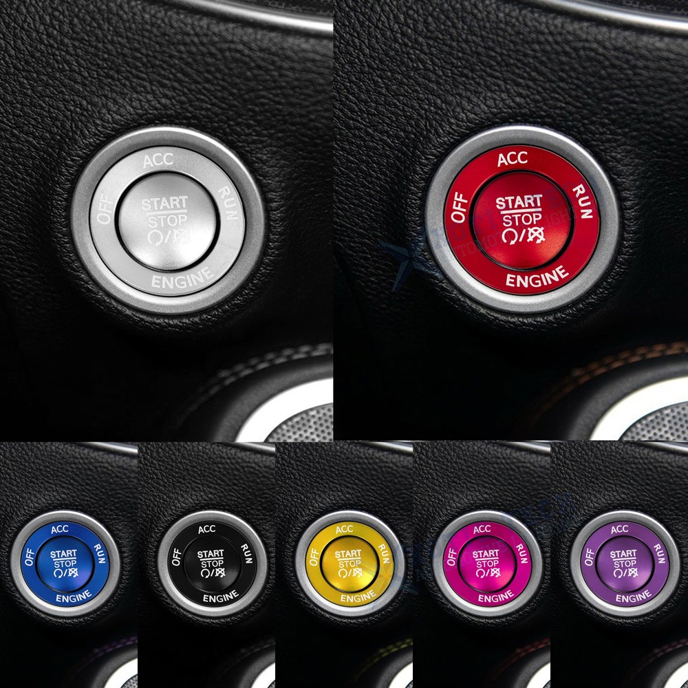 Power Ignition Switch Button Decor Sticker Kit For Dodge Charger Durango RAM