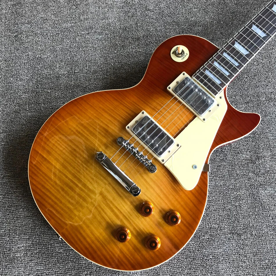 Professional LP Standard High Quality Electric Guitar,Chrome Hardware 6 Strings