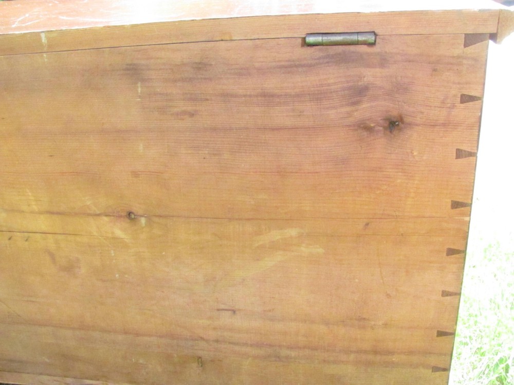 Antique Pine Grain-Painted Blanket Box c.1850