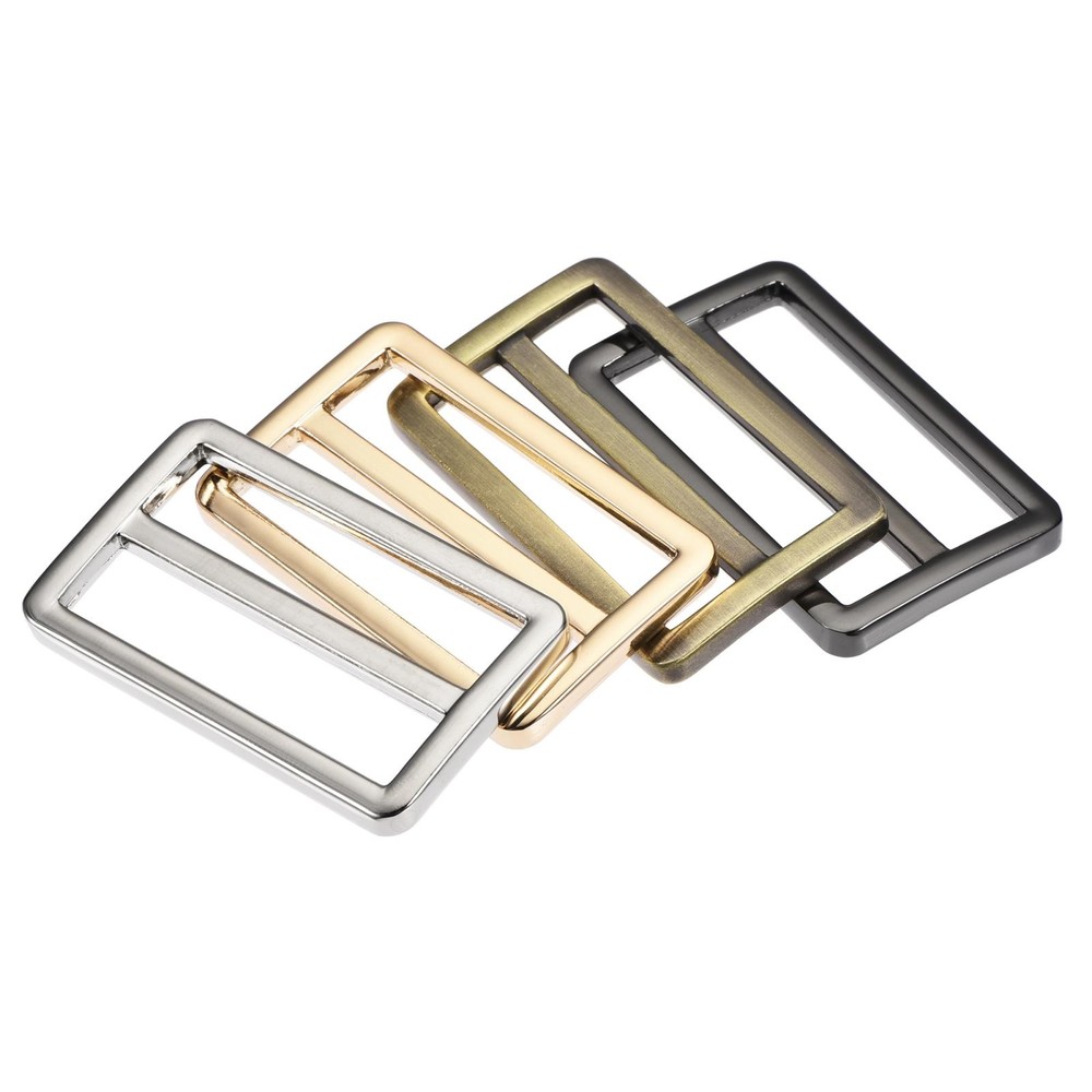 38.6mm Plate Metal Sliding Adjustable Strap Buckle 4 Colors 8pcs