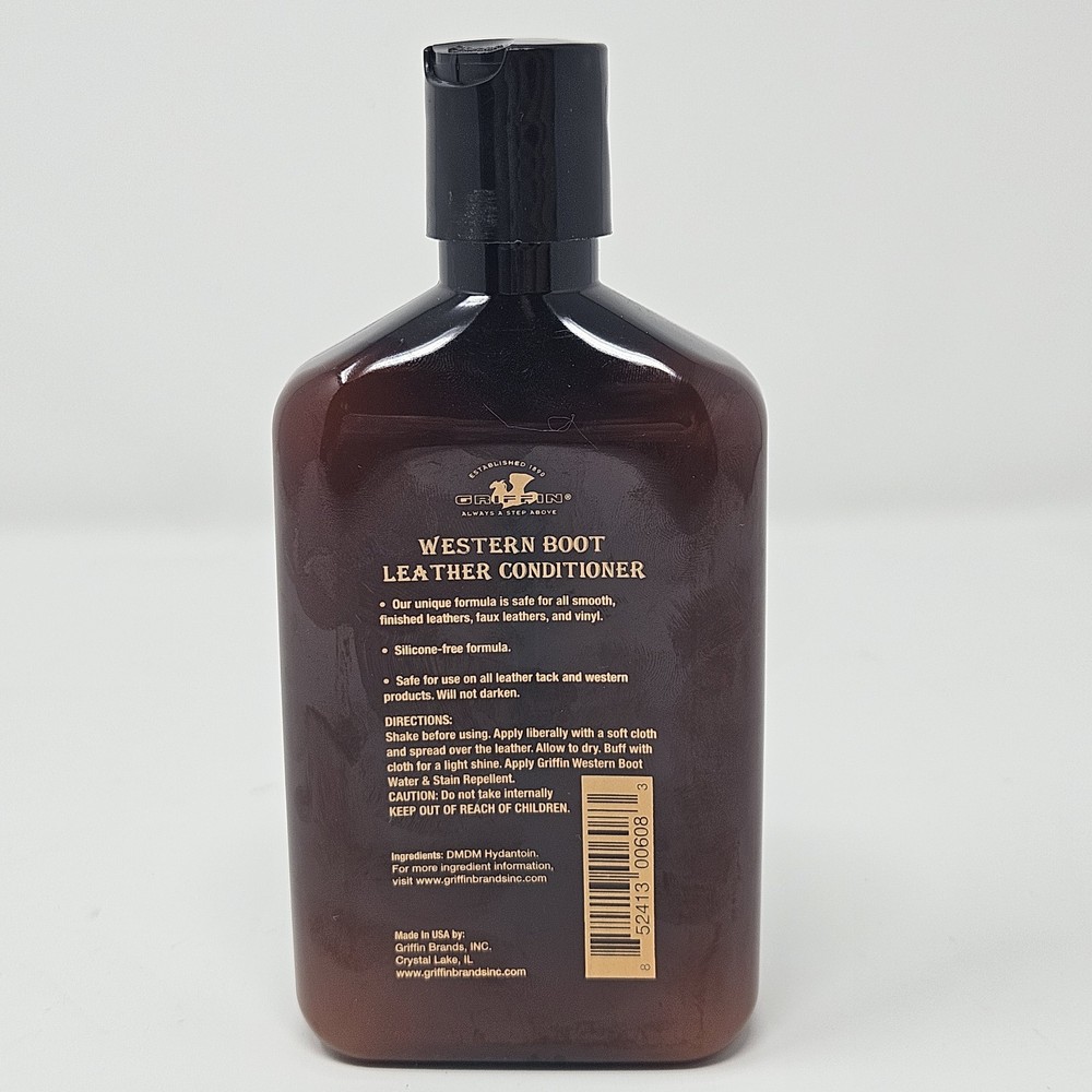 Authentic Griffin Western Boot Leather Conditioner 8 Oz.