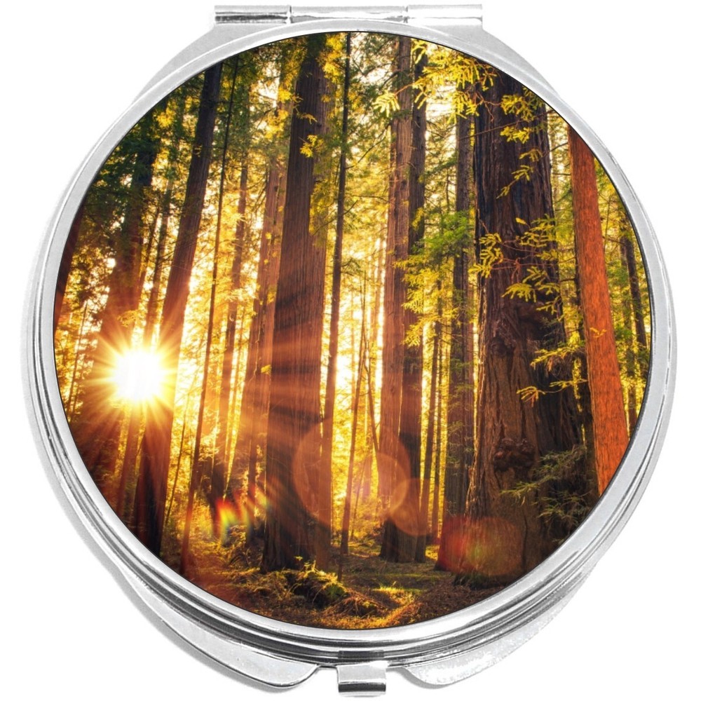 Forest Trees Sun Compact with Mirrors - Perfect for your Pocket or Purse