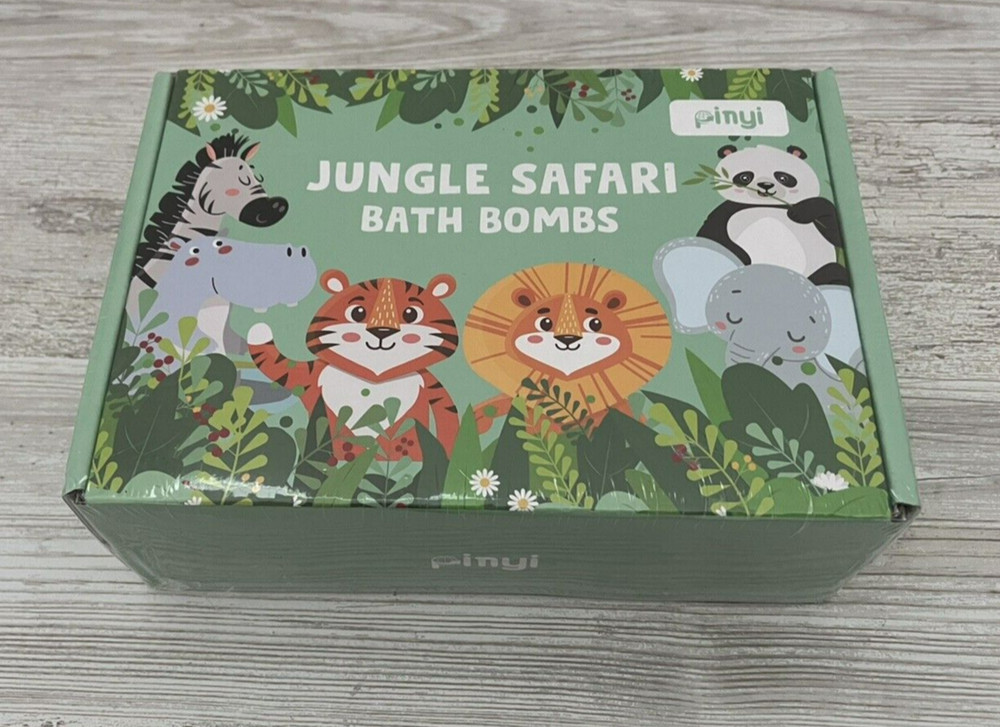 Jungle Safari Bath Bombs for Kids with Surprise Inside, 12 Pack