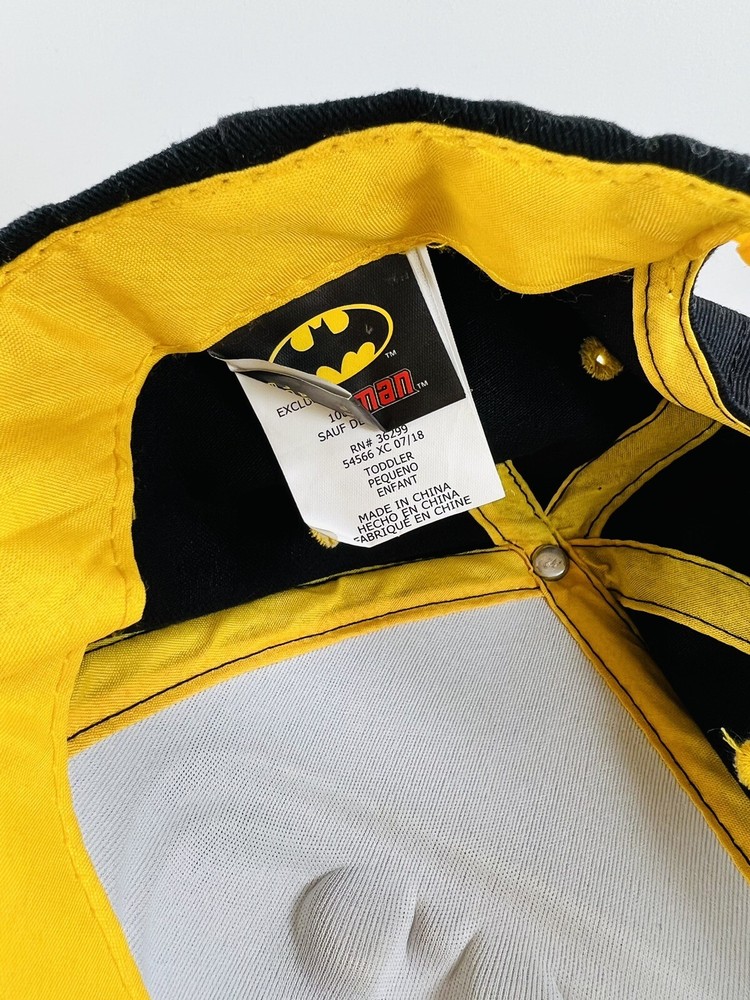 Batman 3D Pop Cap Raised Logo Toddler Adjustable Plastic Snap Closure
