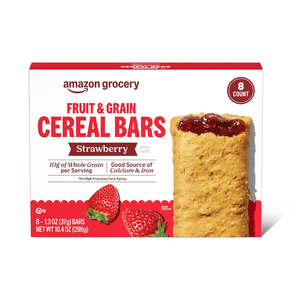 , Fruit & Grain Cereal Bars, Strawberry, 10.4 Oz, 8 Ct