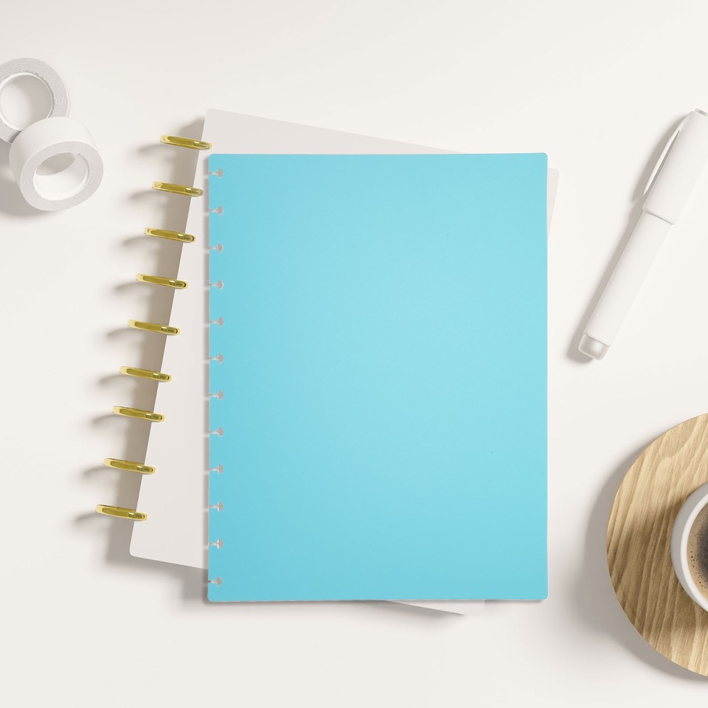 1 Set 10 x 7.1" B5 Discbound Notebook Cover, Blue/Green