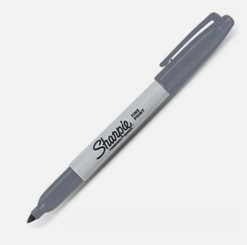 Sharpie Permanent Grey Marker Fine Point, 1 Count