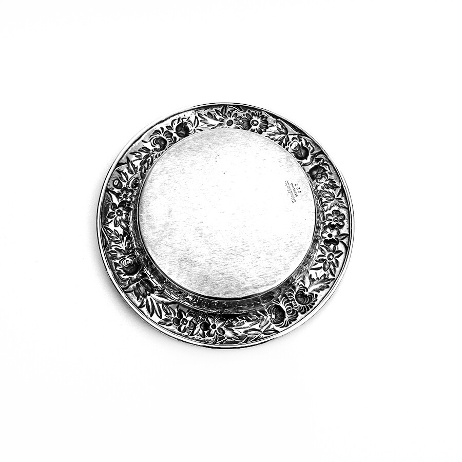 Repousse Large Coaster No 427 Kirk Son Sterling Silver