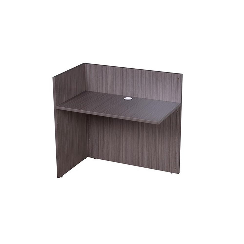 Scranton & Co 71" Reception Desk Reversible Return & File Storage in Driftwood