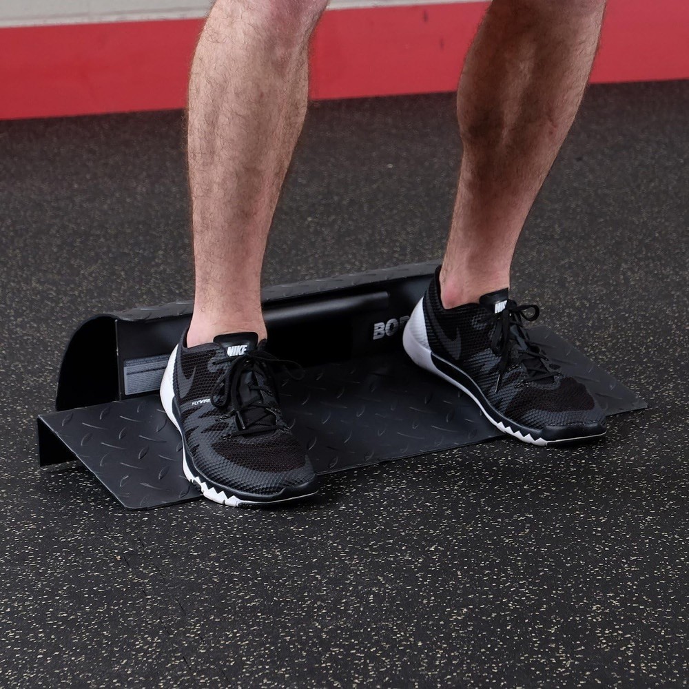 Body-Solid (SCB26) Calf Raise Block and Squat Platform - Solid Steel Incline