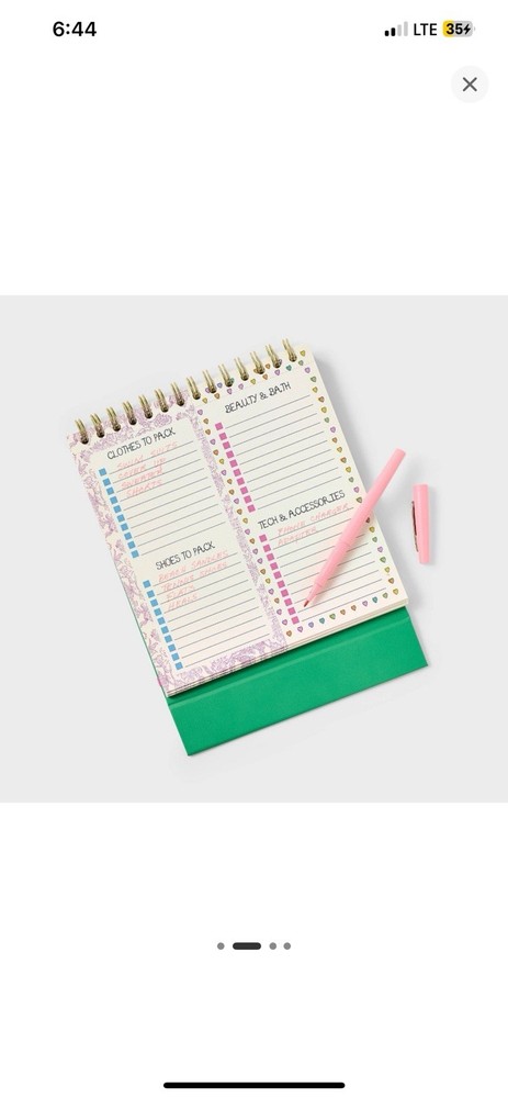 Roller Rabbit x Target Exclusive Activity Pick List Book Note Pad Notebook