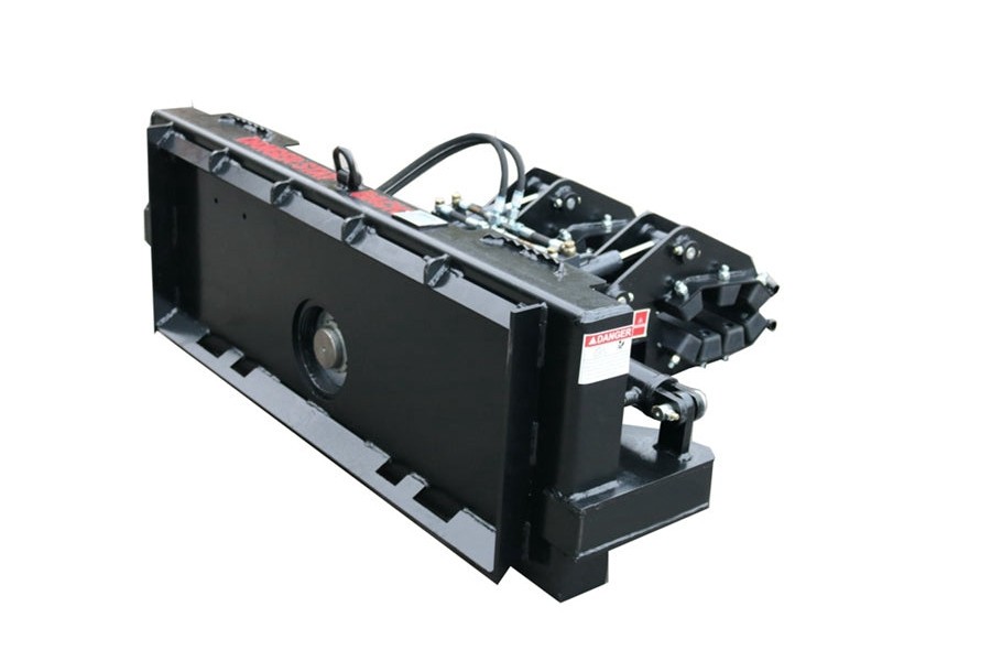 Skid Steer Double Cylinder Hydraulic Pole Setter Pole Claw Attachment Rotating