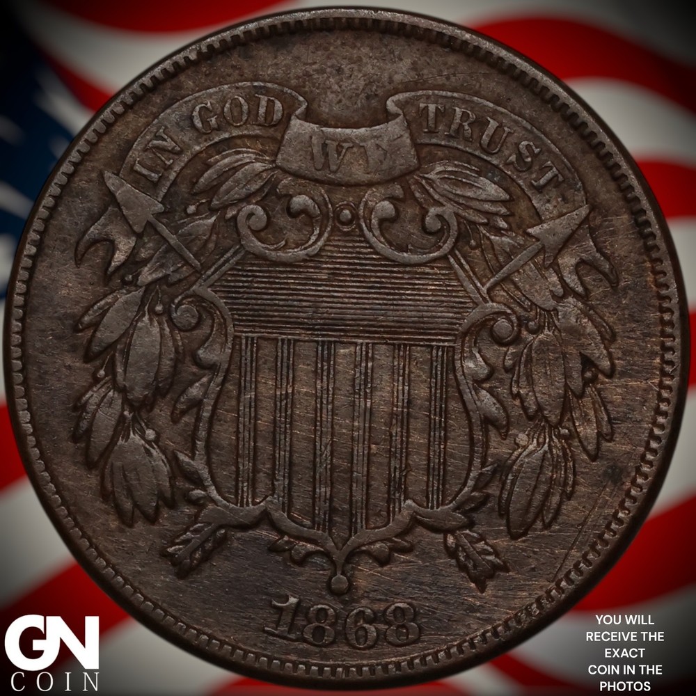 1868 2 Cent Piece A2546