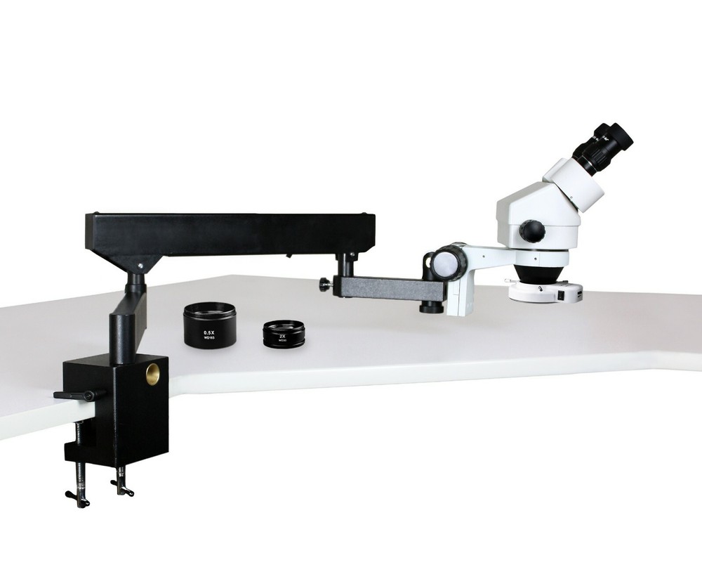 Parco 3.5X-90X Binocular Zoom Stereo Microscope with 144-LED Ring Light