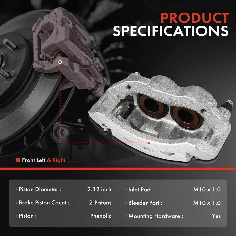2x Front Left & Right Side Disc Brake Caliper w/Bracket for Dodge Durango 2003