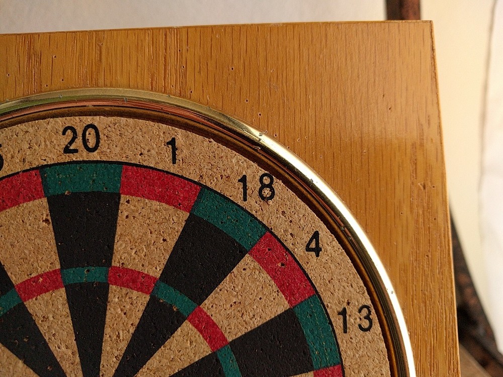 Miniature Desktop Dart Board Set 8" x 7.25"