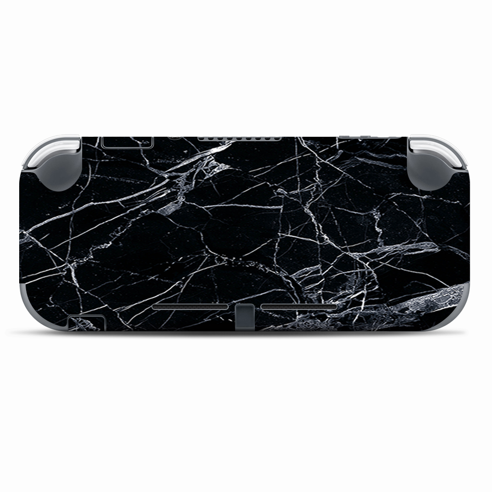 Skins Decals wrap for Nintendo Switch Lite - Black Marble Granite White