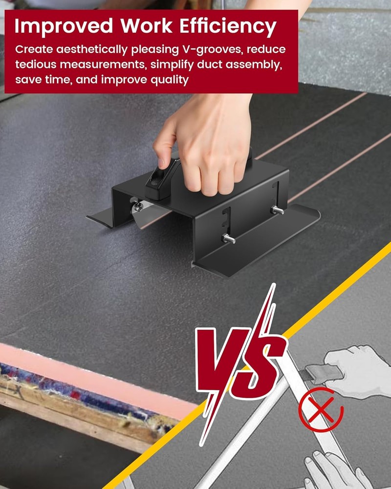 Adjustable V-Cut Duct Board Cutting Tools3 Adjustable Cutting Thickness Settings