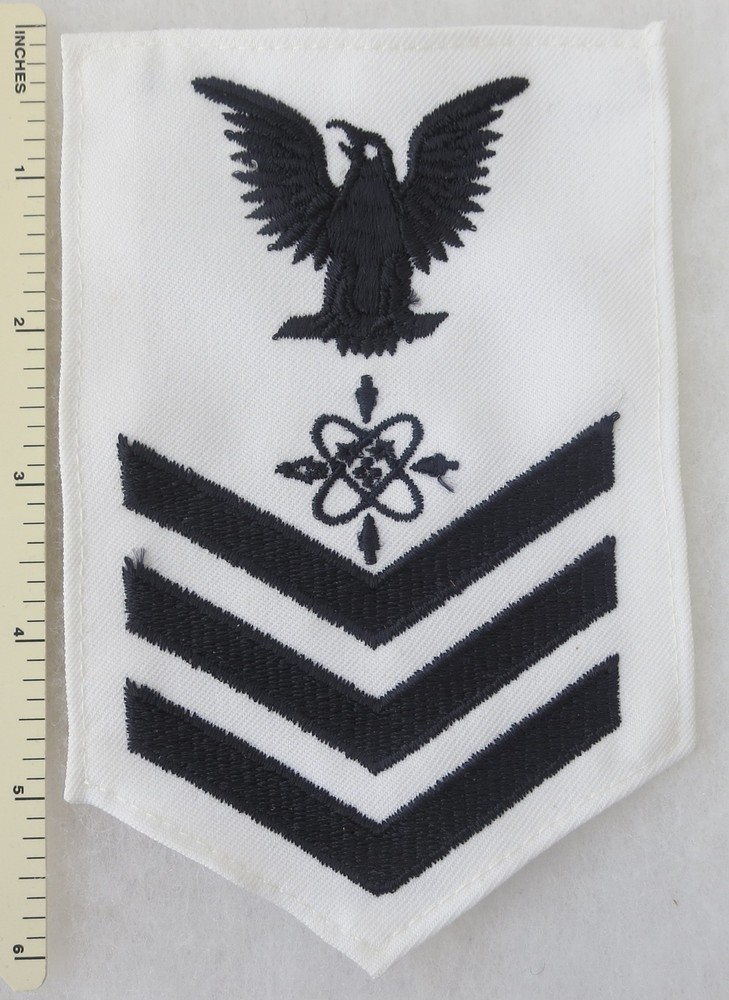 US NAVY DATA SYSTEMS TECHNICIAN PETTY OFFICER PO RATE PATCH on White ORIGINAL