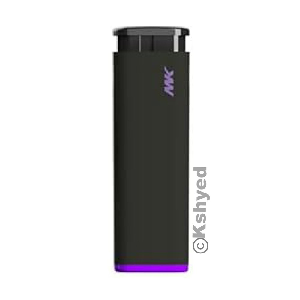 MK Jet Black Lighter, Striking Design Windproof Butane Refillable Lighter (7 Pk)