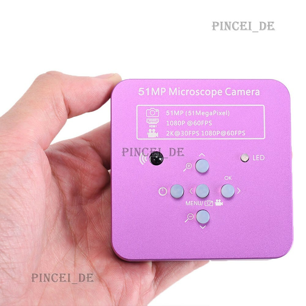 Digital 51MP Microscope Camera 180X C Mount Lens Set For PCB CPU Watch Repair