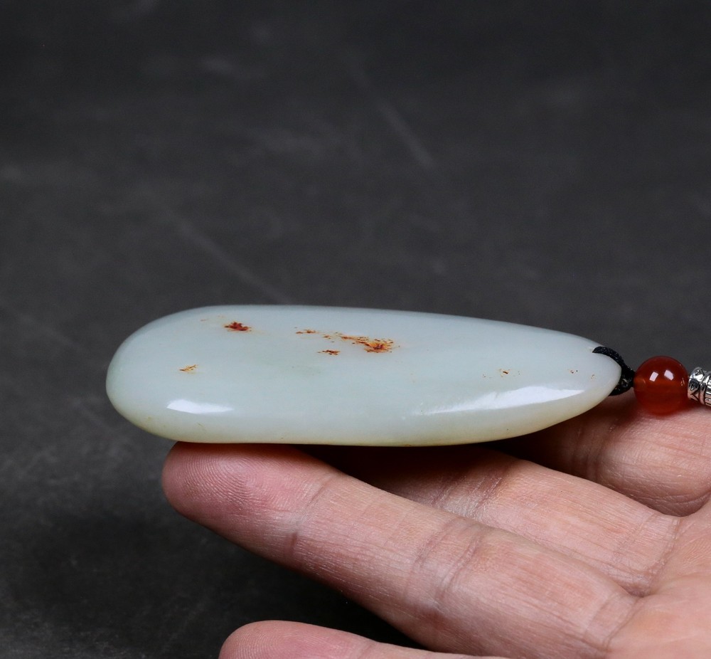 80G 100% Certified 100% Hetian jade Raw stone~和田玉油性洒金皮籽料原石