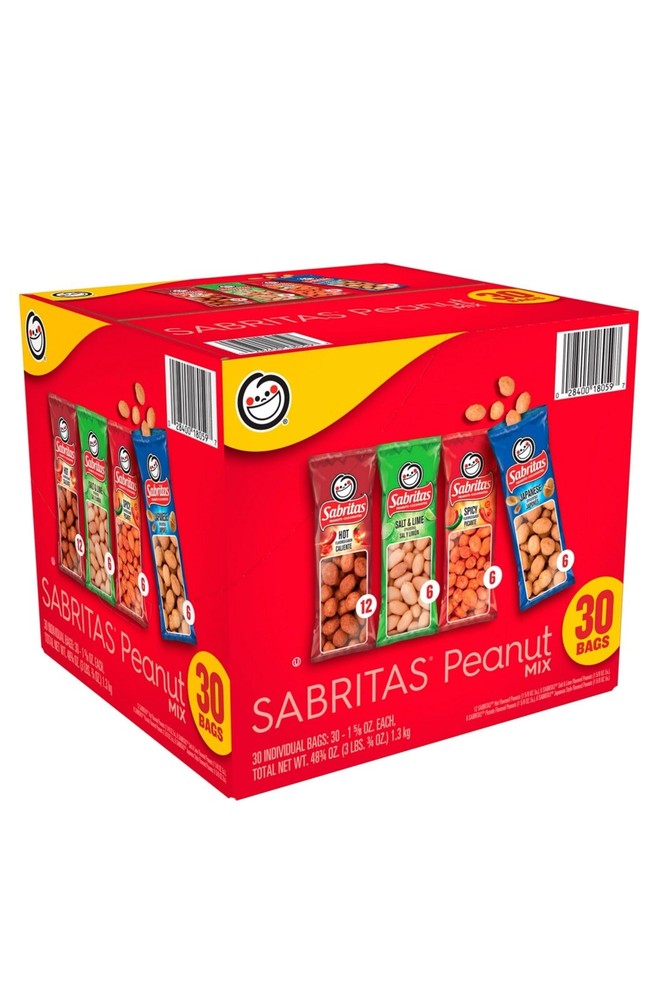 Sabritas Peanuts 4 flavors  Variety Pack (30 Packs )