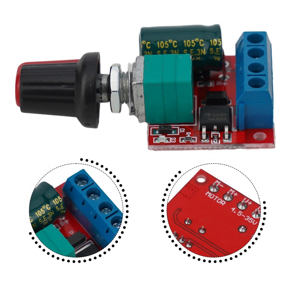 Adjustable DC Motor Speed Controller Module for 12V Motors High Power Output