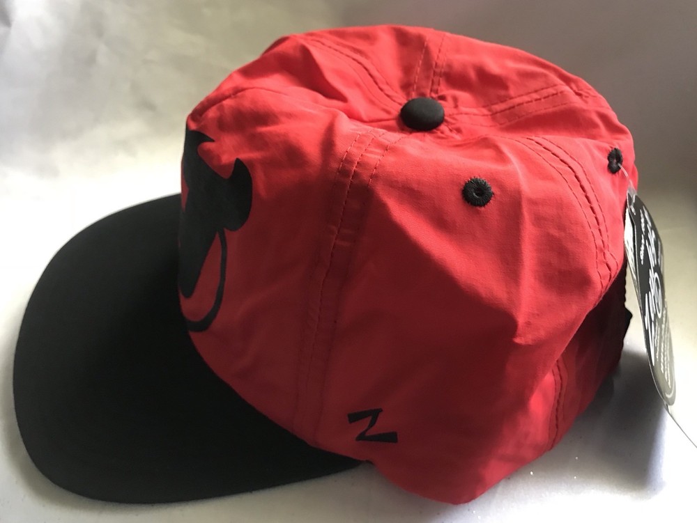 Zephyr NHL New Jersey Devils Flat Visor Flex Adjustable Cap- Red New