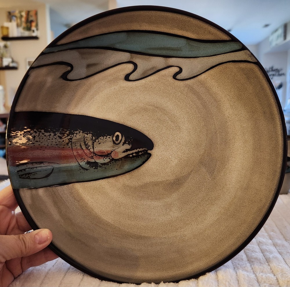 Better Homes and Gardens "Trout Lodge" pattern ceramic dinnerware, 8 pc set