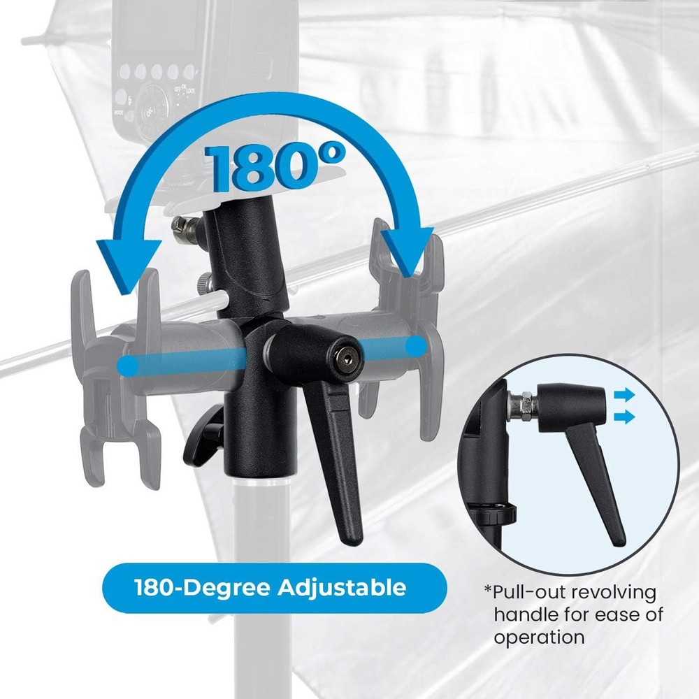 H-Type Camera Flash Bracket Umbrella Softbox Tripod Mount Light Stand Adapter