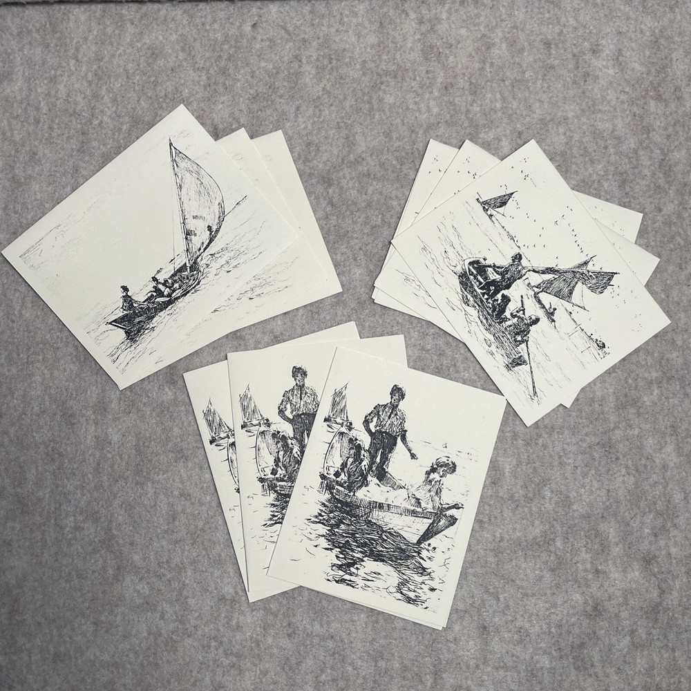 Notecards Set Of 9 Etchings By Frank Weston Benson
