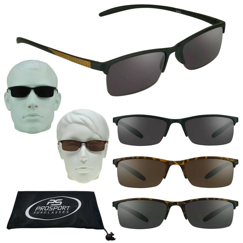 Tinted Reading Sun Glasses Full Lens Sun Reader Square Half Frame